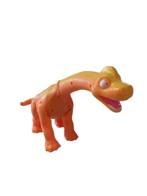 DINOSAURIO PLASTICO NARANJA AMARILLO CON SONIDO SIN MOV