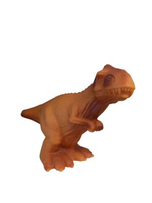 dinosaurio marron goma estirado roma