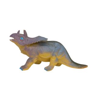 DINOSAURIO TRICERATOP GRIS AMARILLO