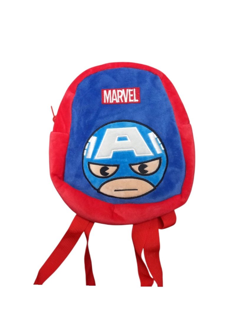 mochila peluche roja capitan america miniso