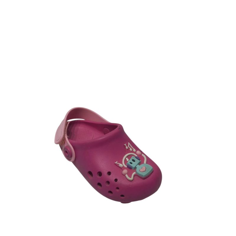 CROCS RIDER FUCSIA ROBOT CELESTE VELCRO T20 BR