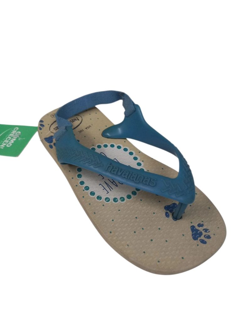 ojotas beige verde be brave havaianas t25/26 gast