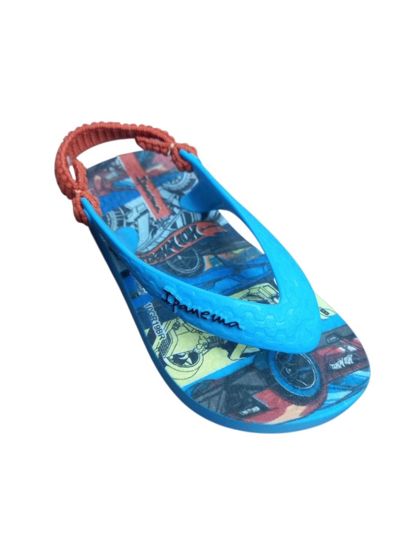 OJOTAS CELESTE CON ELASTICO NARANJA AUTOS IPANEMA T19 BR