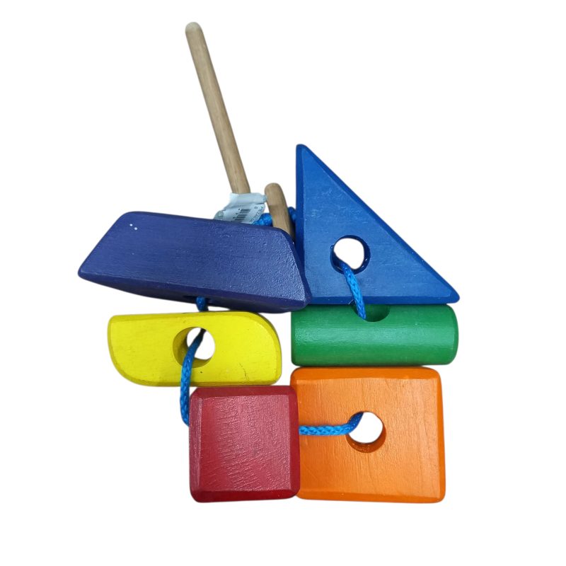PIEZAS DE MADERA ENHEBRAR DE COLORES