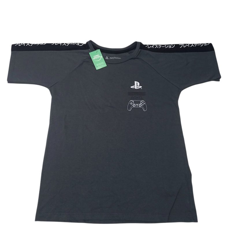 REMERA ALG GRIS NEGRO PLAYSTATION T7/8