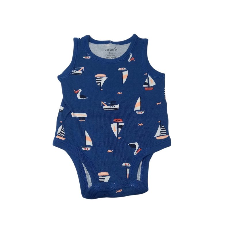 BODY MUSCULOSA AZUL BARCOS CARTERS T3M