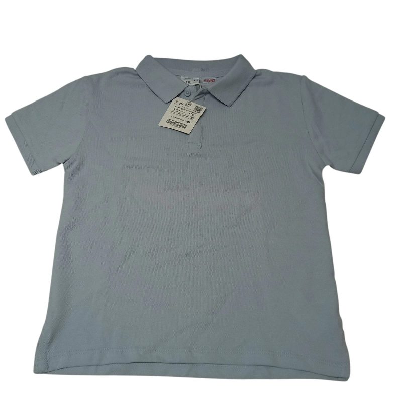 REMERA CELESTE CUELLO BOTONES ZARA T5/6 NUEVA