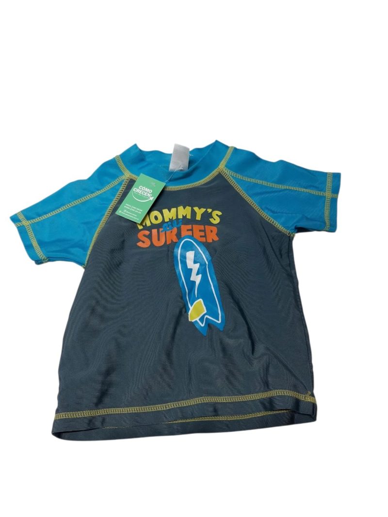 REMERA LICRA PLAYA GRIS CELESTE OMMY CARTERS T18M