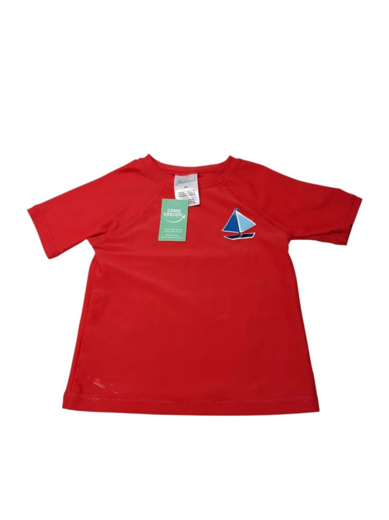 CAMISETA LICRA ROJA BARCO FLOATIMINI T18M