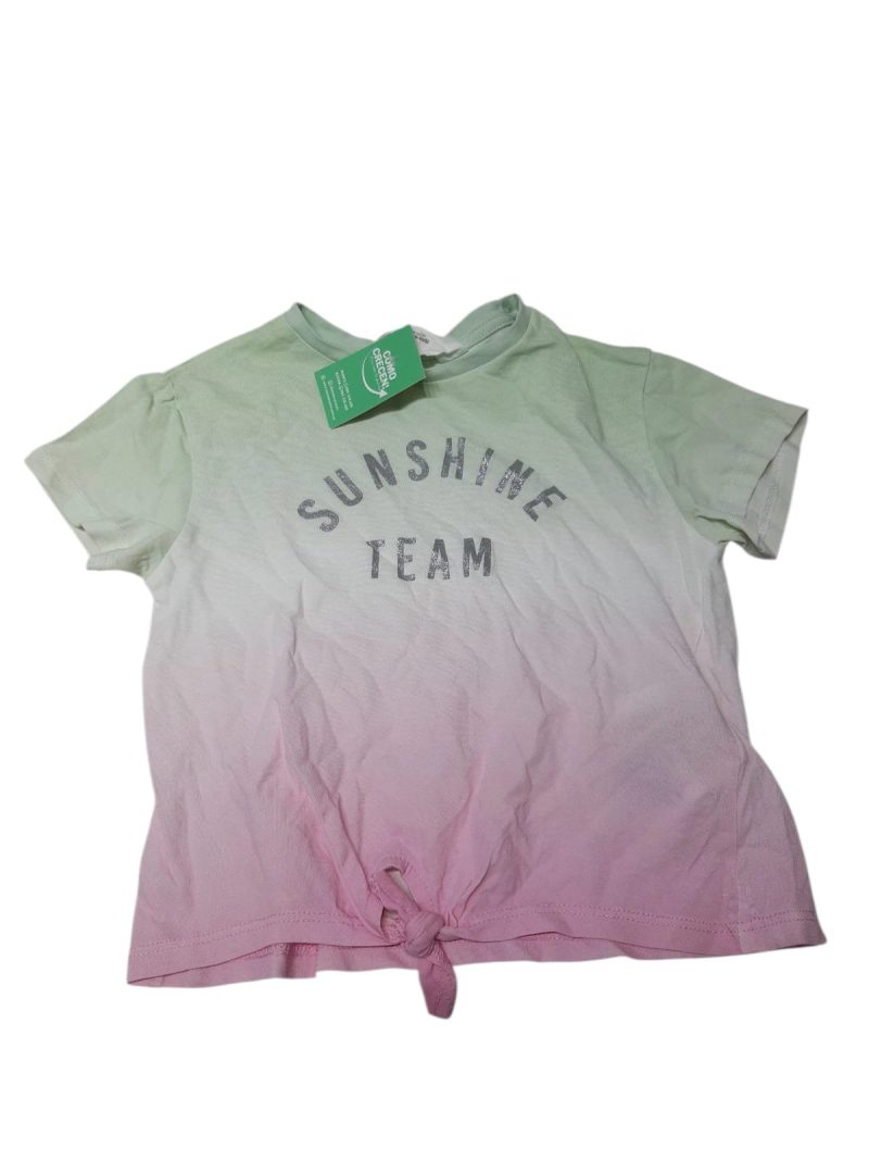 REMERA ALG VERDE BCO ROSA SUNSHINE TEAM H&M T1/2