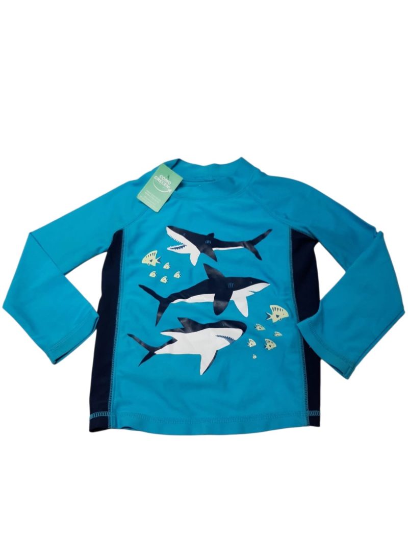 CAMISETA LICRA CELESTE TIBURONES CARTERS T18M