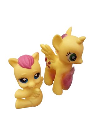 DOS PONY GOMA CHIQUITOS IMIT PELOS ROSA
