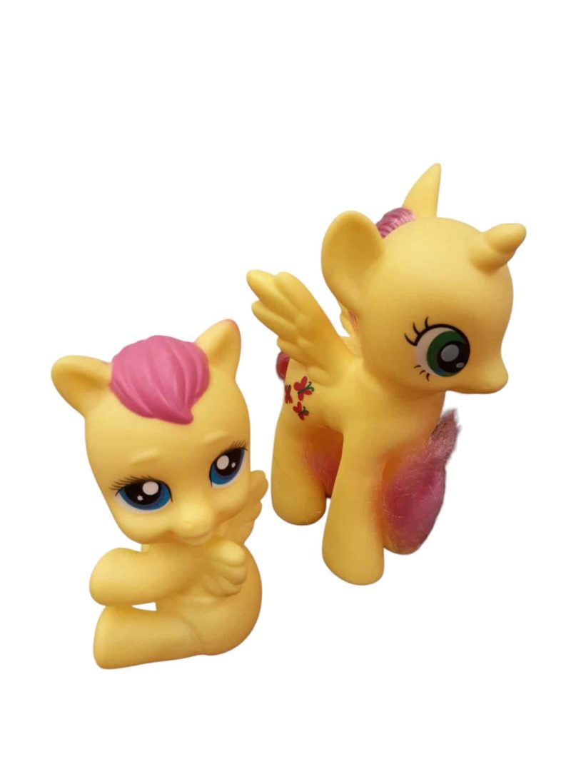 DOS PONY GOMA CHIQUITOS IMIT PELOS ROSA