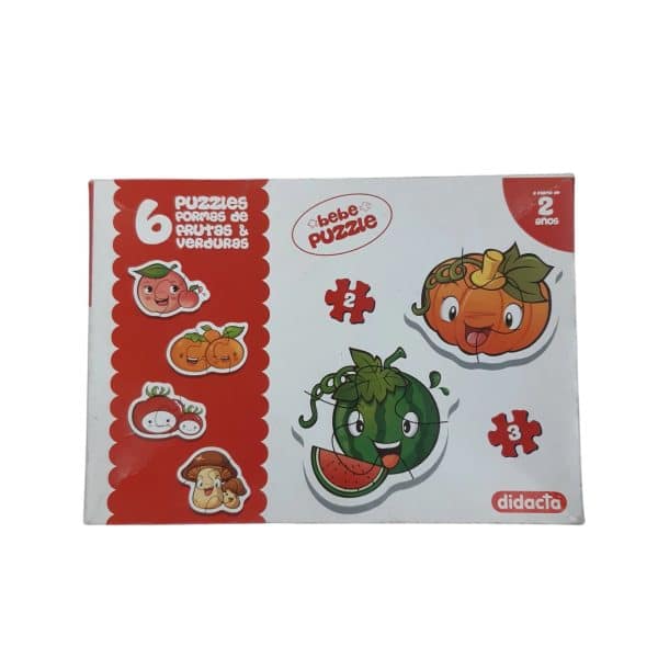 PUZZLES X6 FRUTAS Y VERDURAS DIDACTA