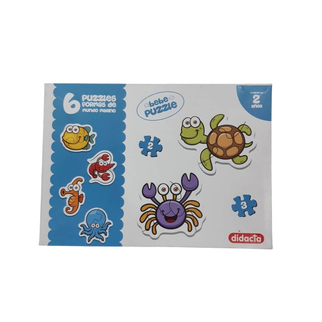 PUZZLES X6 MUNDO MARINO DIDACTA