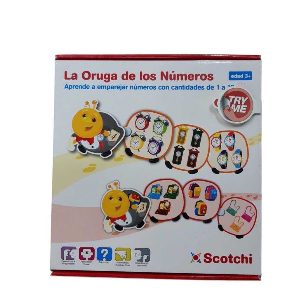 LA ORUGA DE LOS NUMEROS CON VELCROS