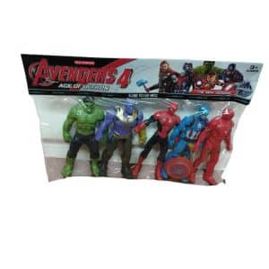 LUCHADORES X5 EN BOLSA 11.5CM J1033-9 ESTILO AVENGERS