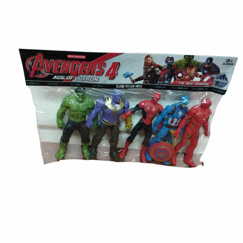 LUCHADORES X5 EN BOLSA 11.5CM J1033-9 ESTILO AVENGERS