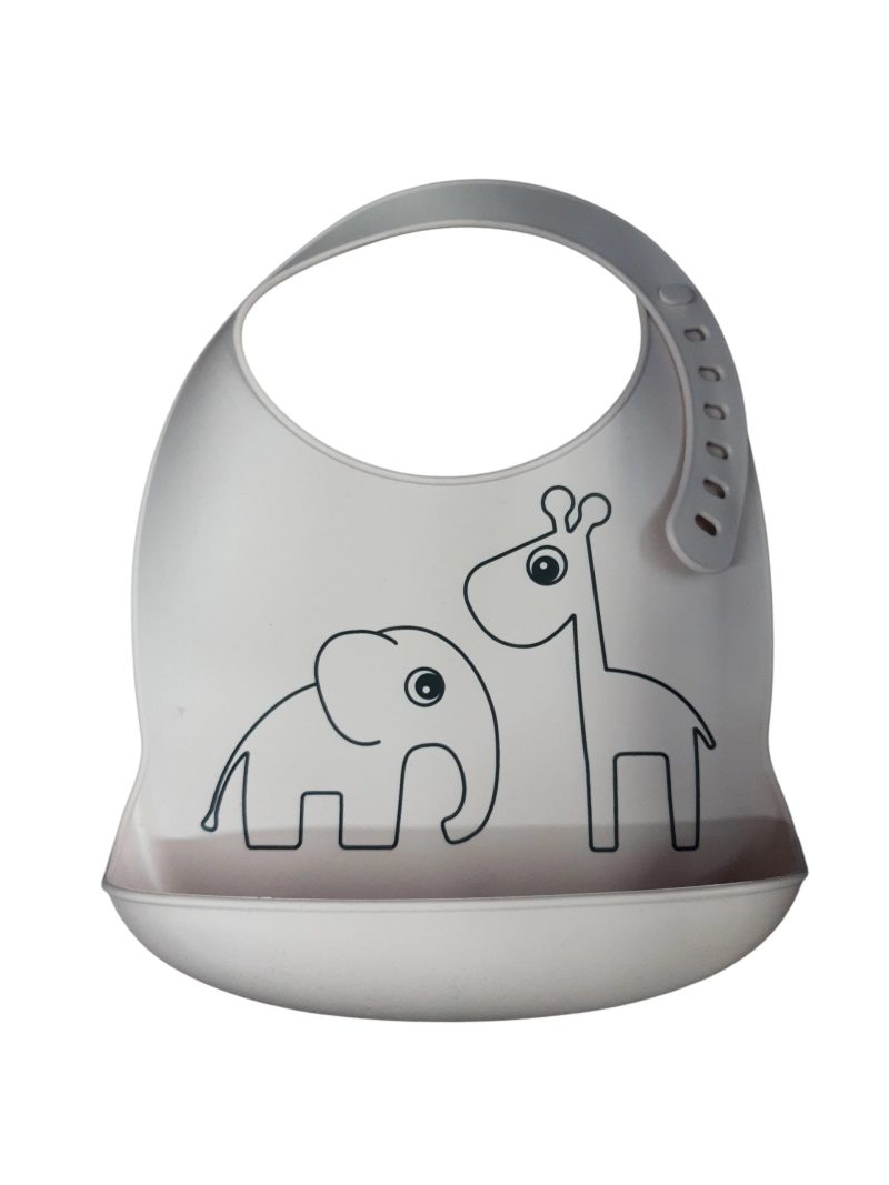 babero silicona rosad jirafa elefante done bydeer