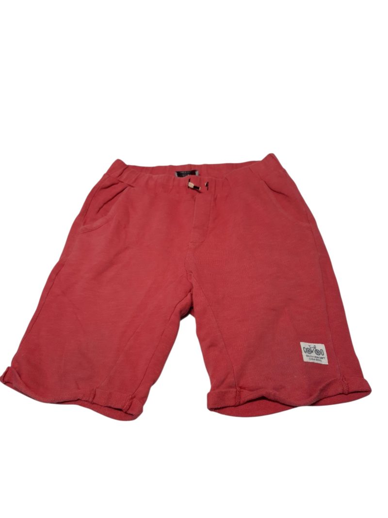 BERMUDA ALG ROJO PIOLAS BEIGE ZARA BOYS T11/12 GT