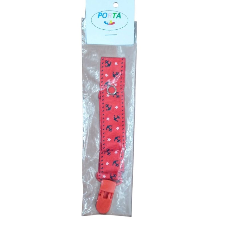 sujeta chupete rojo anclas
