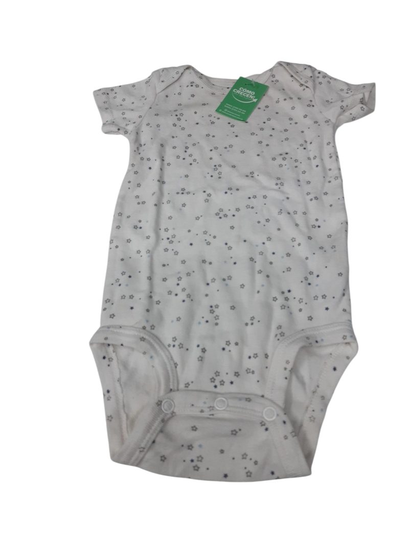 BODY ALG BCO ESTRELLITAS GRISES AZUL CARTERS T12M