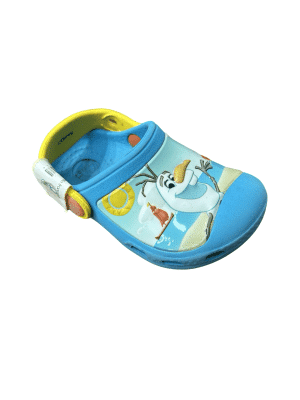 crocs turquesa amarillo frozen 4-6 - 20/22 mancha