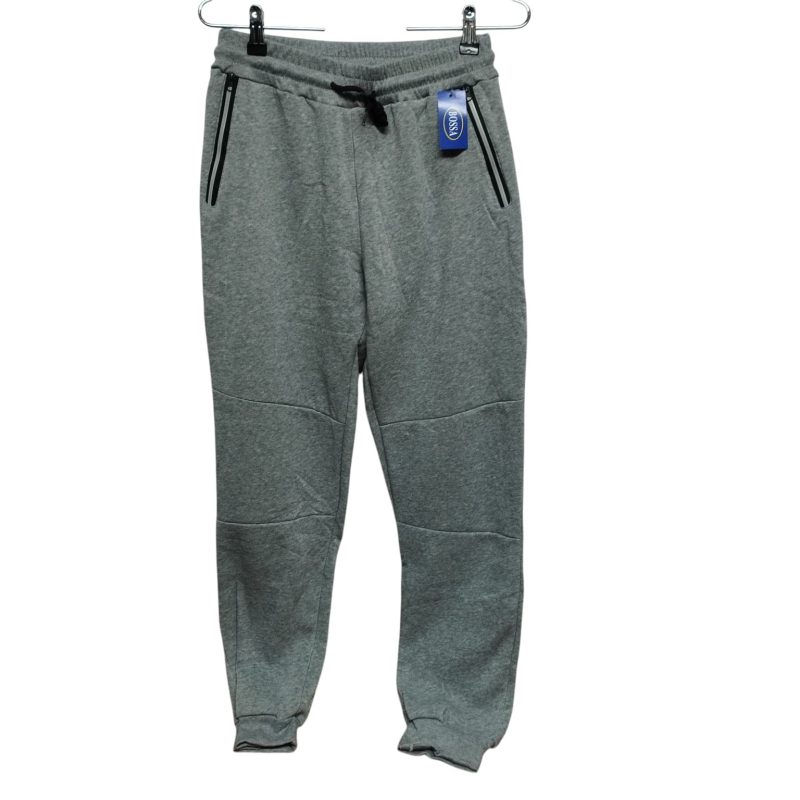 PANTALON JOGG GRIS PIOLAS CIERRES NEGROS NUEVOS