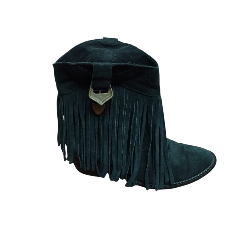 botas bajas tipo tex flecos the bag belt t 39 manchita - Imagen 2
