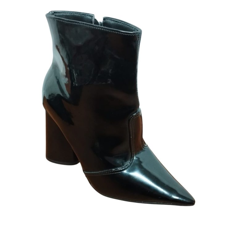 bota corta charol negro punta fina giuliana t 37