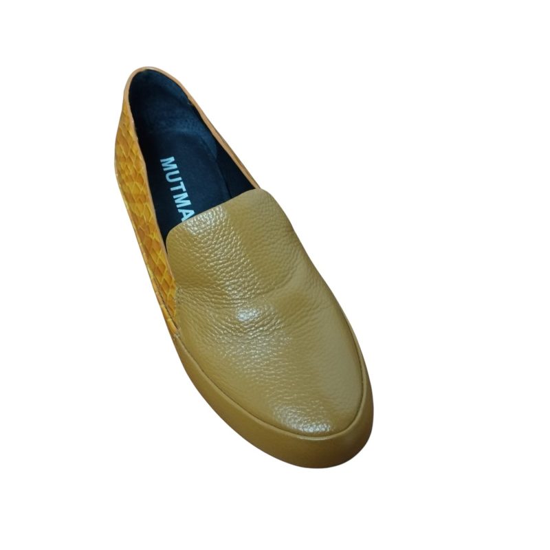 mocasines cuerina con charol amarillos mutma t 37