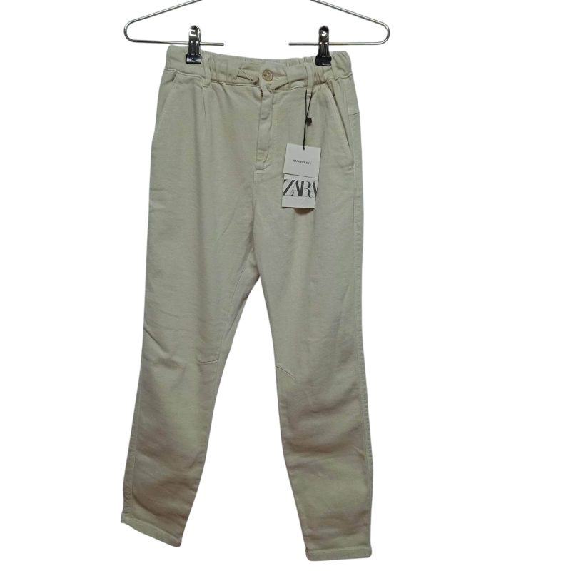 PANTALON GABARDINA BEIGE CLARITO ZARA T10 NUEVO