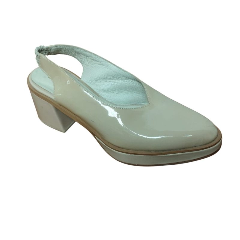 zapato charol beige plataforma abierto talon lemon t 38 - Imagen 2