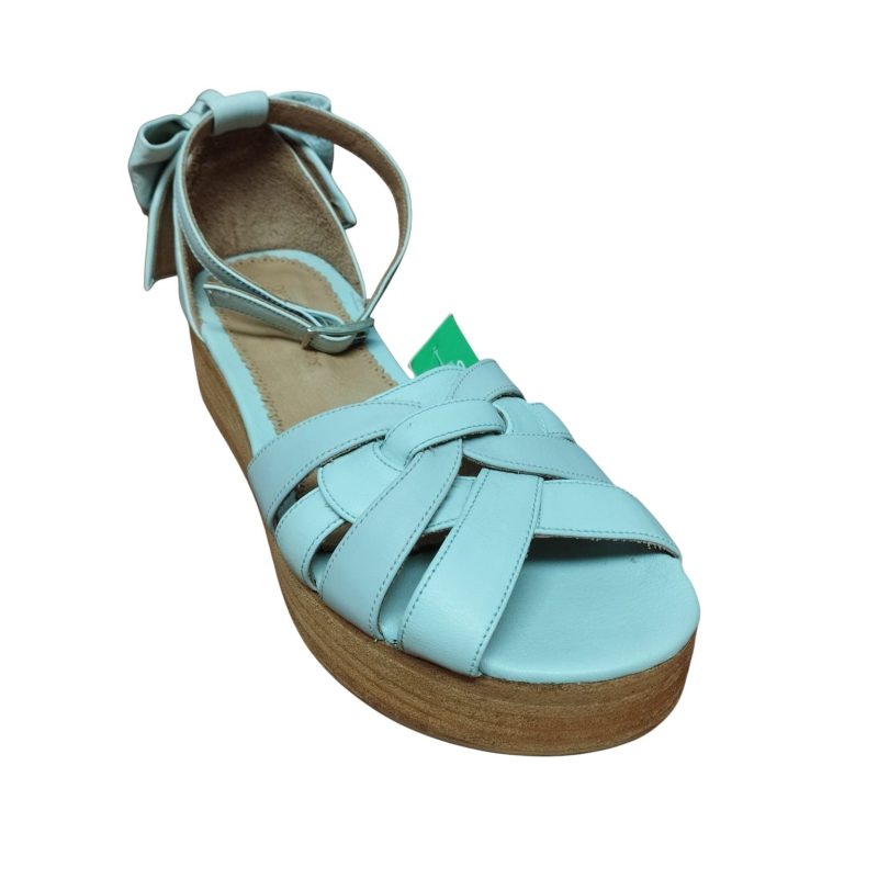 sandalias celeste moño suela madera que sencillas t38 ap arriba pelad