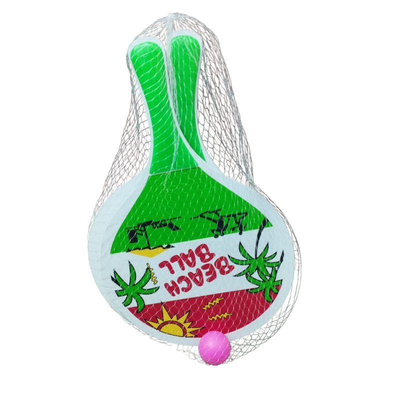 JUEGO PALETAS DE PLAYA CON PELOTA EN RED - Imagen 2