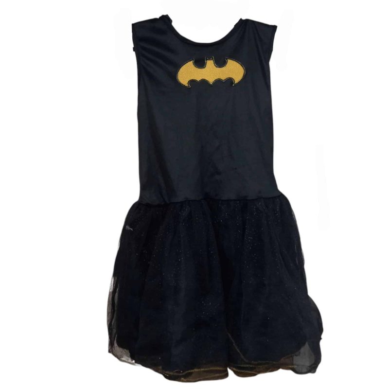 DISFRAZ VESTIDO C/CAPA DE BATICHICA NEGRO DORADO T4/5AP DET VARIOS