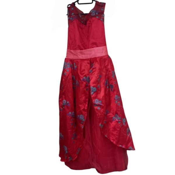 disfraz vestido elena de avalor t 3-4 rojo celeste flores brillantina