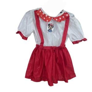 DISFRAZ VESTIDO MINNIE BCO ROJO T1 AP