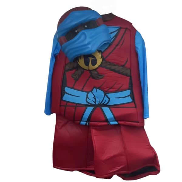 DISFRAZ LEGO NINJAGO ROJO CON MASCARA