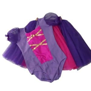 DISFRAZ BODY TUTU BALLET HOUSE T 14 (8 APROX) ROSA VIOLETA DORADO