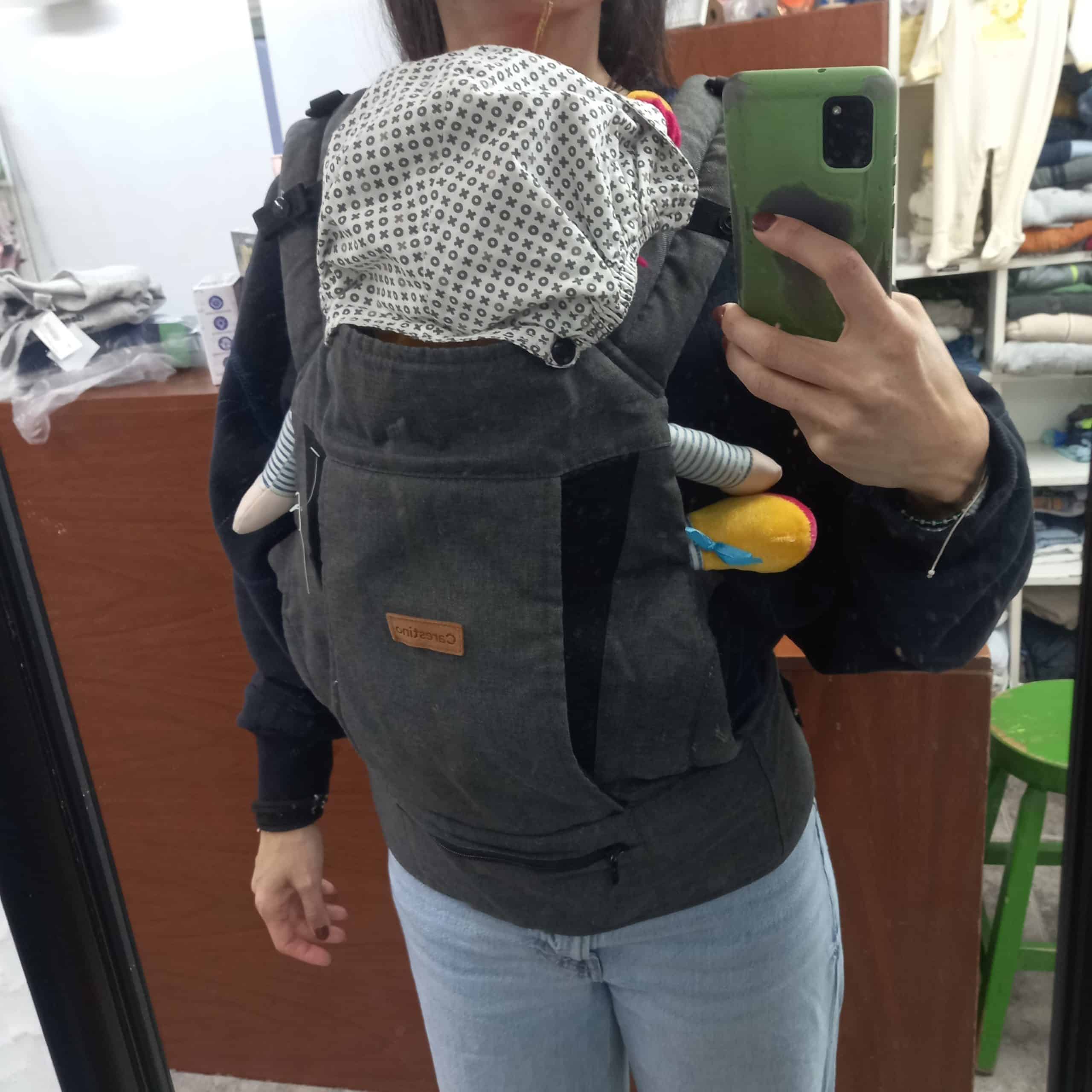 MOCHILA PORTABB GRIS OSCURO CARESTINO ERGONOMICA