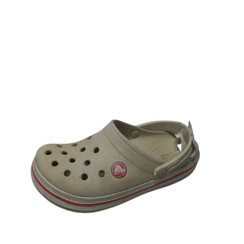 crocs cremita ray rosada t c12 gastadas