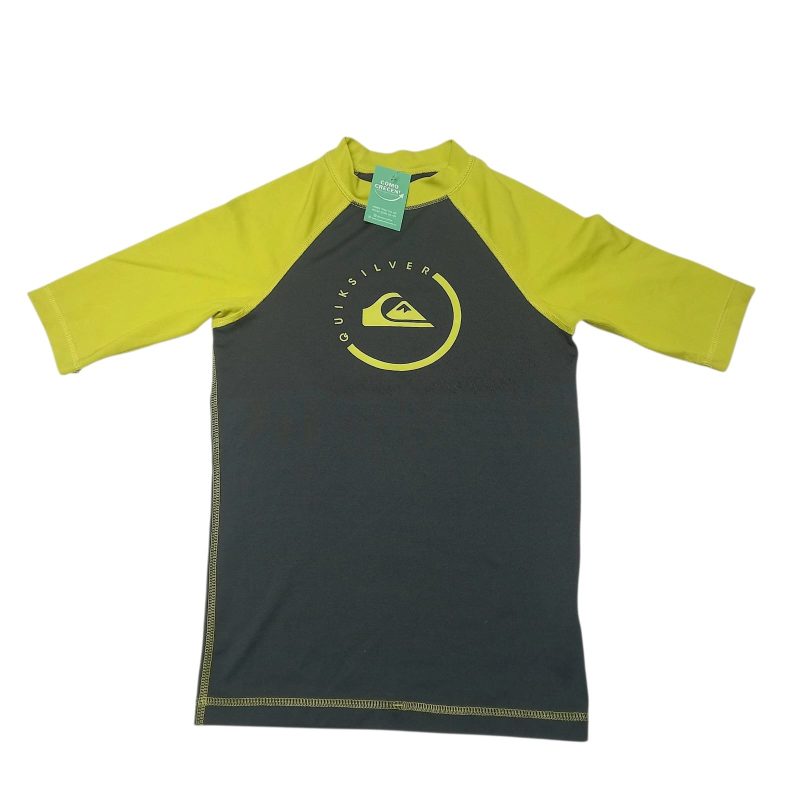 CAMISETA LICRA GRIS AMARILLO QUIKSILVER T10