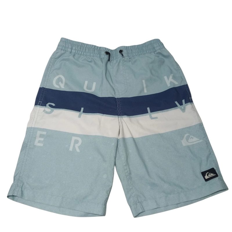 SHORT DE BAÑO CELESTE AZUL PIOLAS NEGRAS QUIKSILVER T12