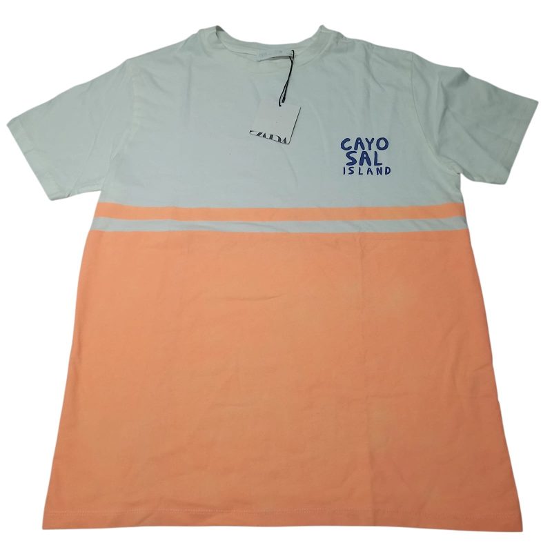 REMERA ALG BCA NARANJA CAYO SAL ISLAND ZARA T10 NUEVA