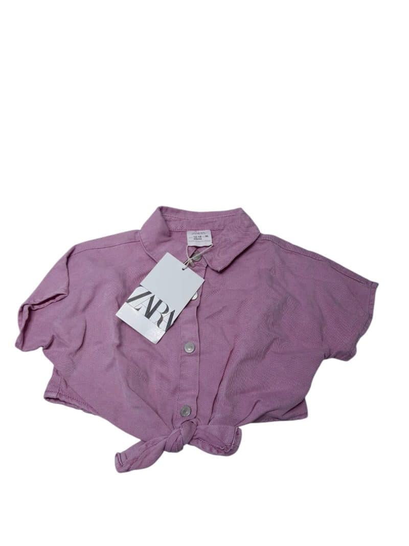 CAMISA CORTA VIOLETA ZARA T12/18M