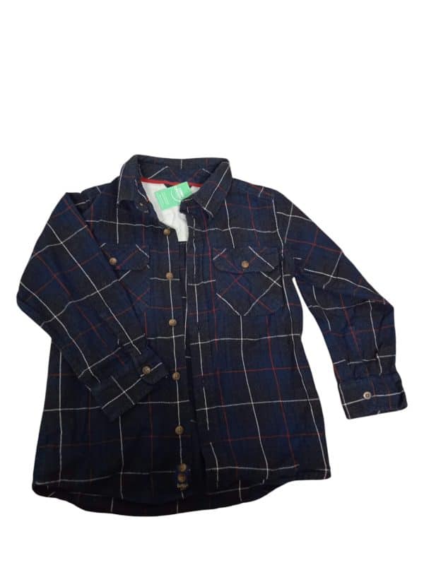 CAMISA VIYELA CUADROS AZUL ROJO NEGRO BCO OSHKOSH T 7 DECO