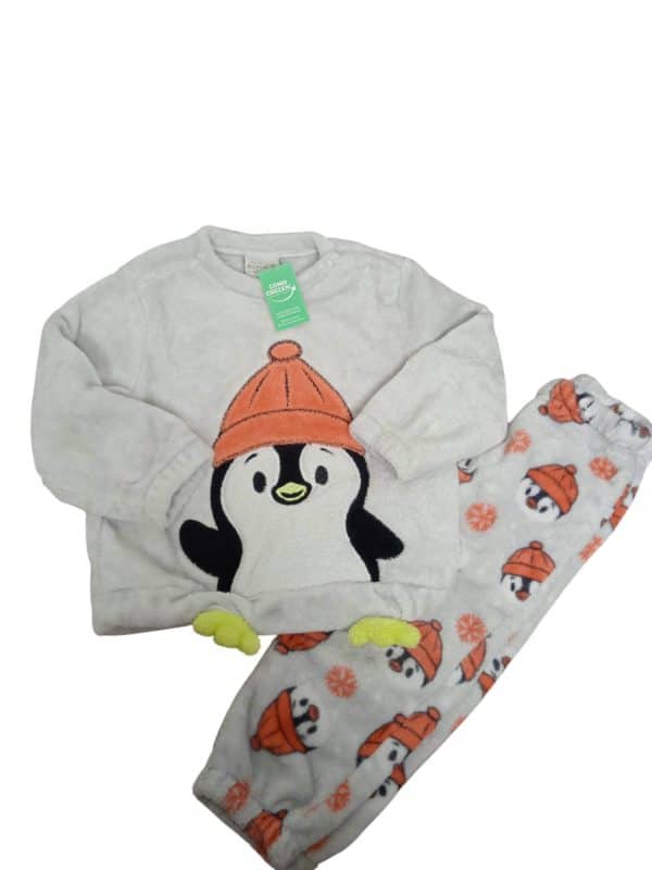 PIJAMA POLAR PANT/BUZO BCO PINGUINOS ACCESSORIES T 2