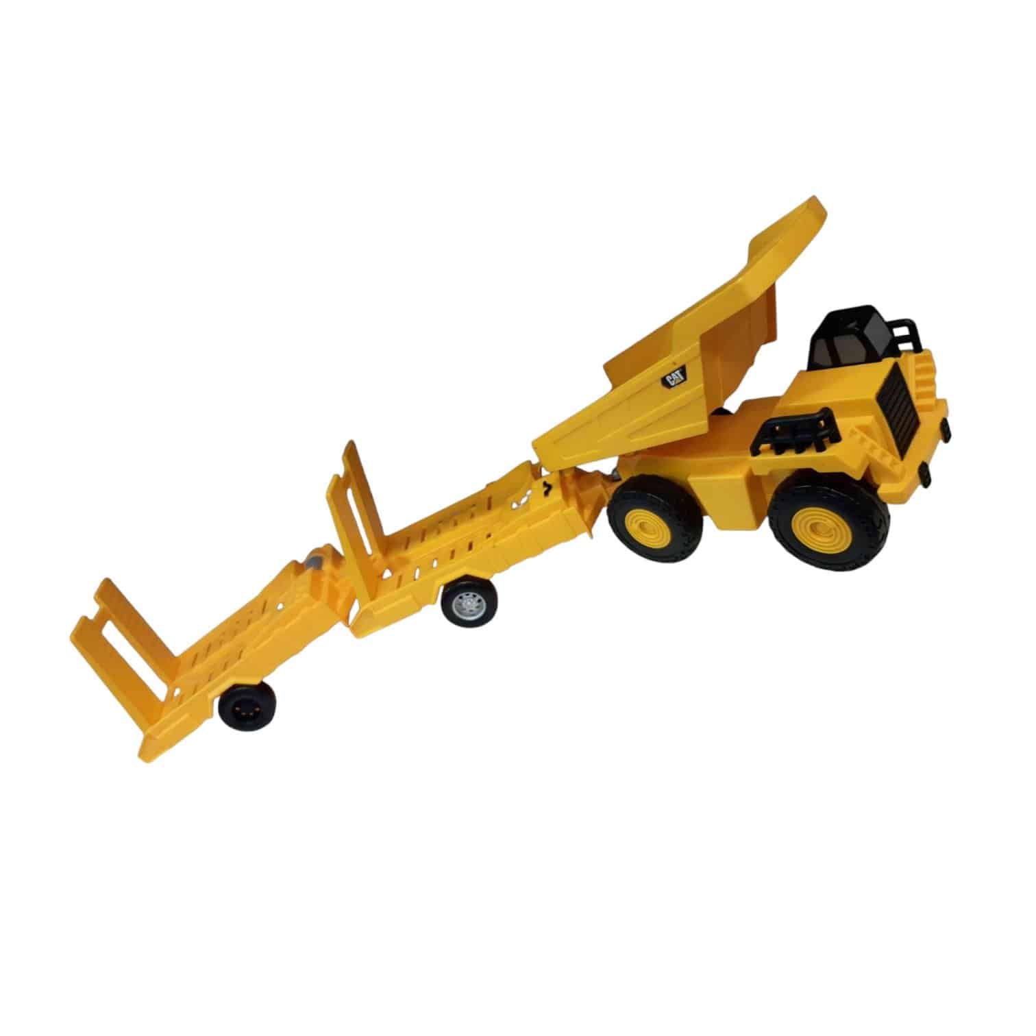 CAMION PARA CARGA CON PLANCHAS AMARILLO NEGRO CAT