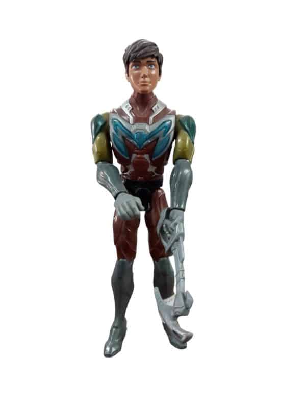 MAX STEEL MARRON VERDE CELESTE ARMA ESTILO HACHA